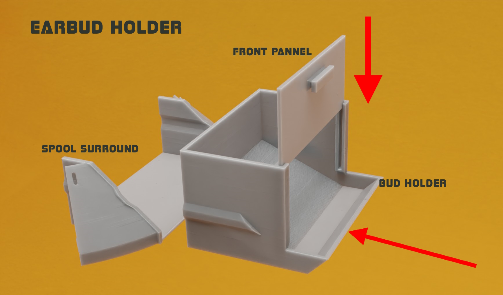 3D render of the Earbud Holder