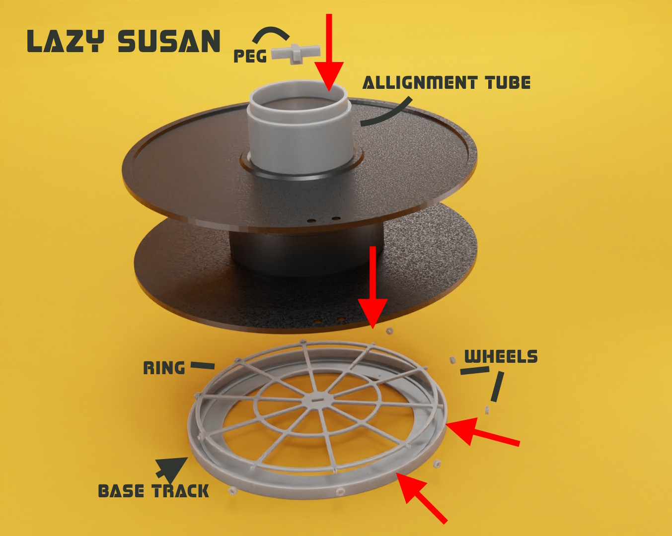 3D render of the Lazy Susan