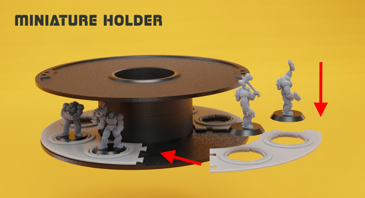 3D render of the Miniature Holder