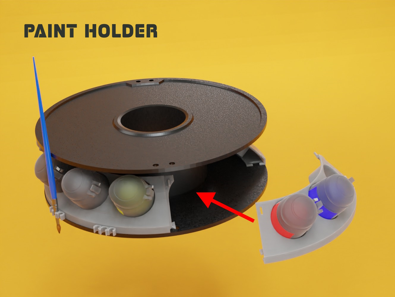 3D render of the Paint Holder