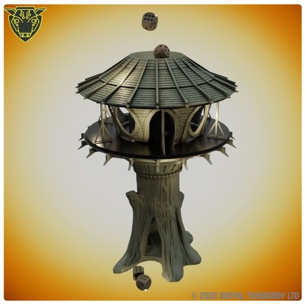 Fantasy Spool Tower: Treehouse Dice Tower